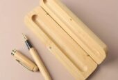 Custom Bamboo Pen with Case