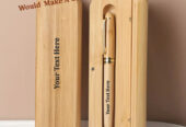 Custom Bamboo Pen with Case