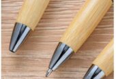 Personalized: Bamboo Wooden Retractable Ballpoint Pen (5 pack) Back Order