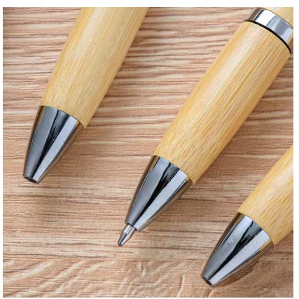 Personalized: Bamboo Wooden Retractable Ballpoint Pen (5 pack) Back Order