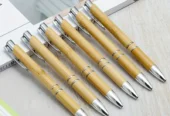 Personalized: Bamboo Wooden Retractable Ballpoint Pen (5 pack) Back Order